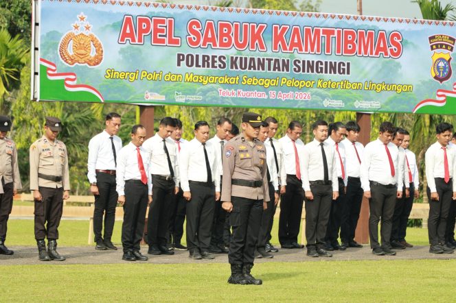 
					Apel Sabuk Kamtibmas 2026, Kapolres Kuansing Ajak Masyarakat Jadi Pelopor Keamanan